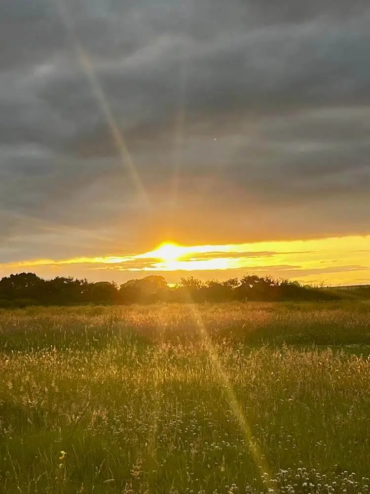 Sunrise at Old Bidlake Campsite near the Jurassic Coast - Bridport Dorset