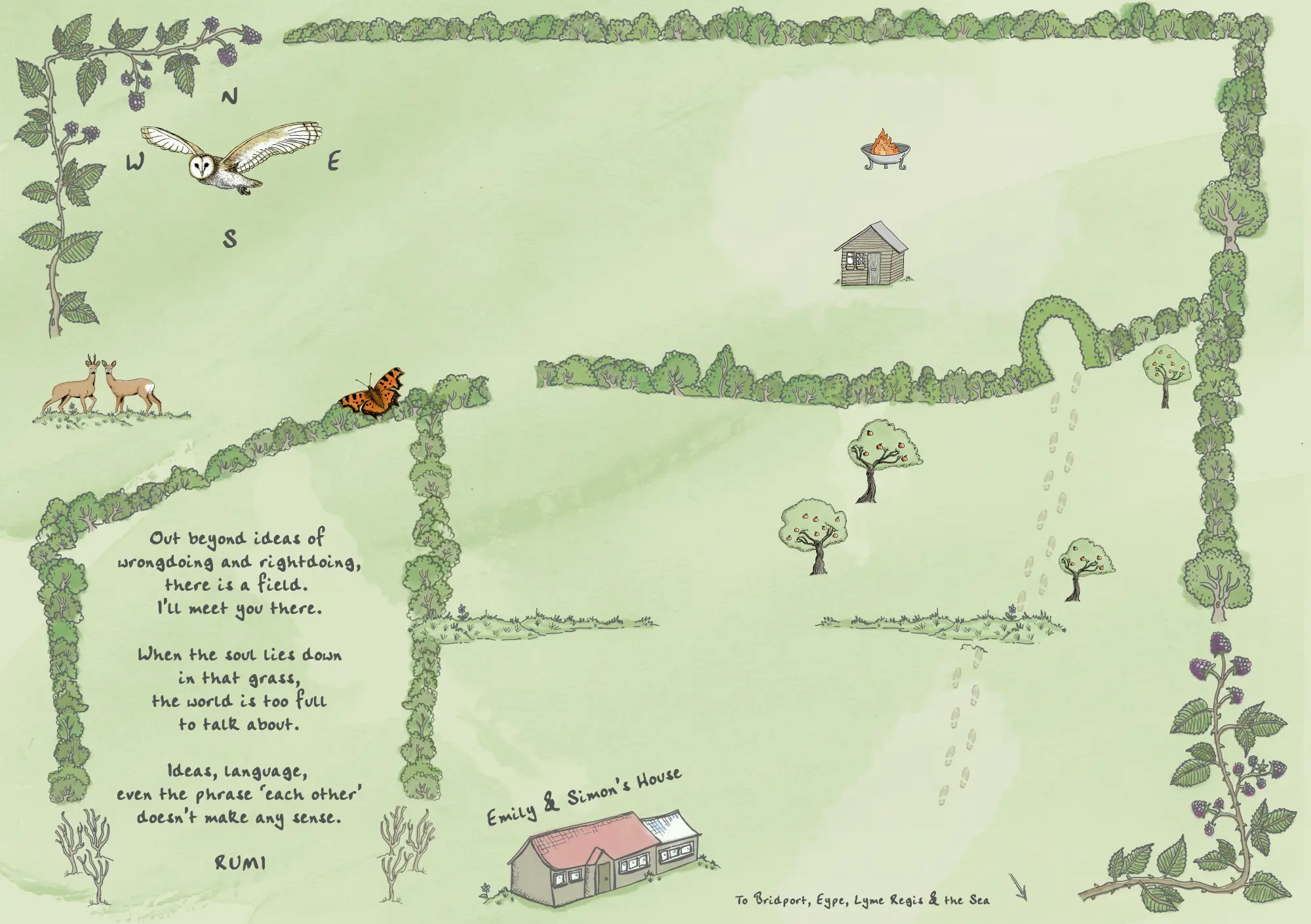 Old Bidlake Bridport Interactive Campsite Map