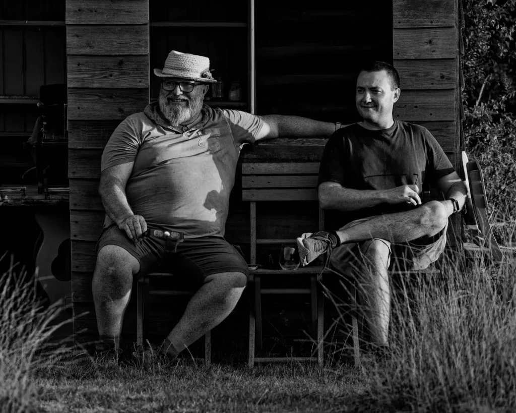 Simon and Son at Old Bidlake Farm