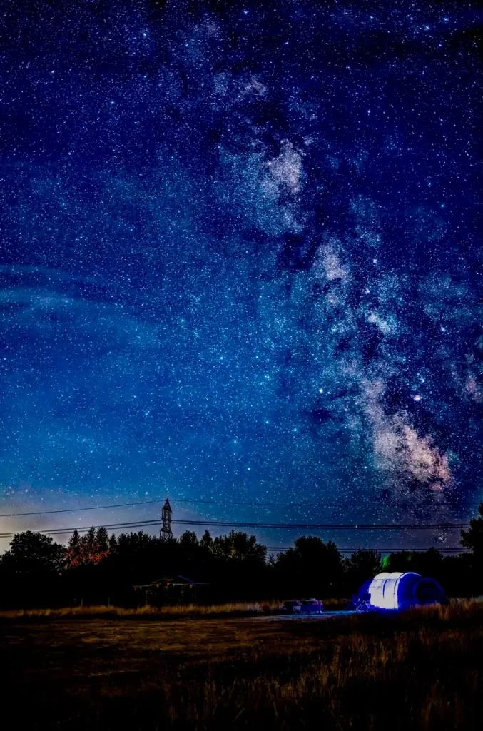 The Night Sky at Old Bidlake Camping Bridport